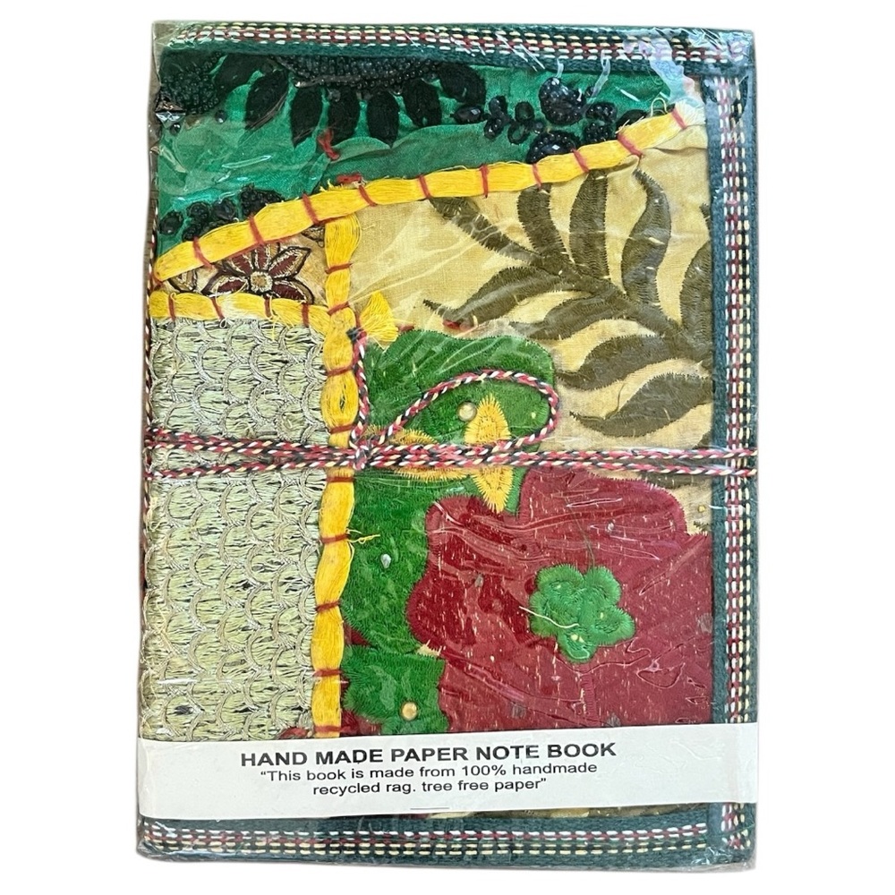 Handcrafted Sari Silk Journal · Tree-Free Paper · Zero Waste · Living Ritual